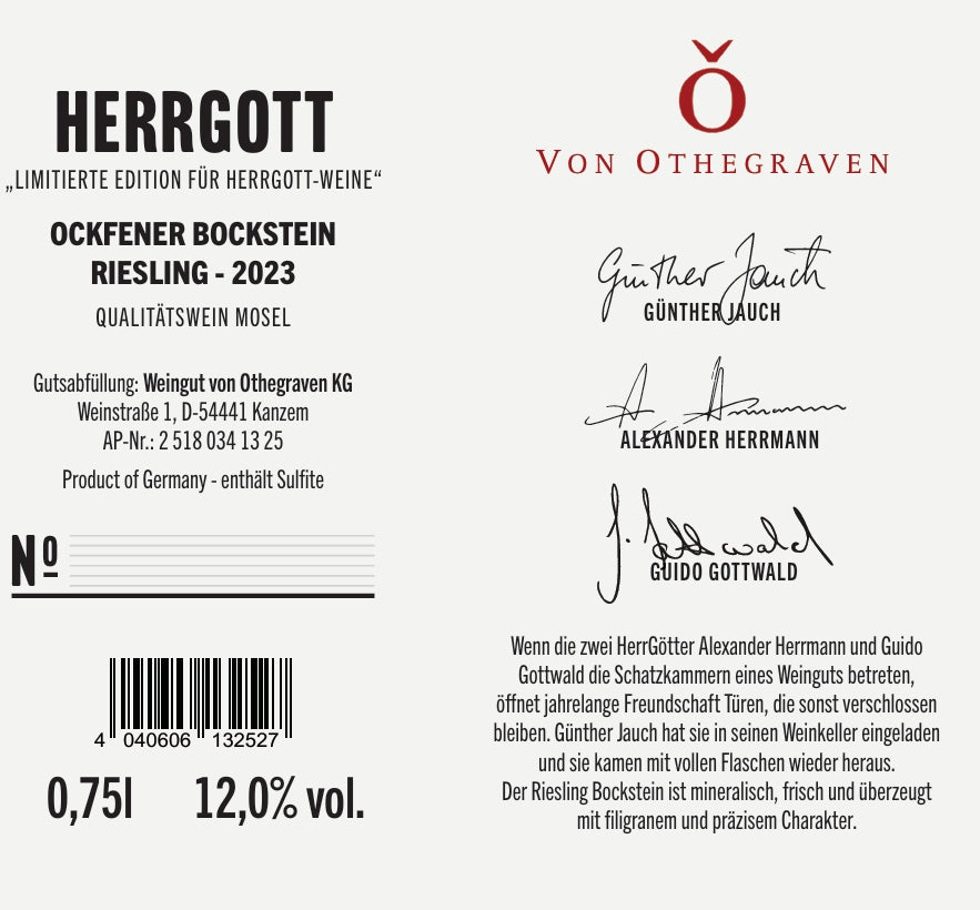 HerrGott Limited - Riesling Ockfener Bockstein 2023
